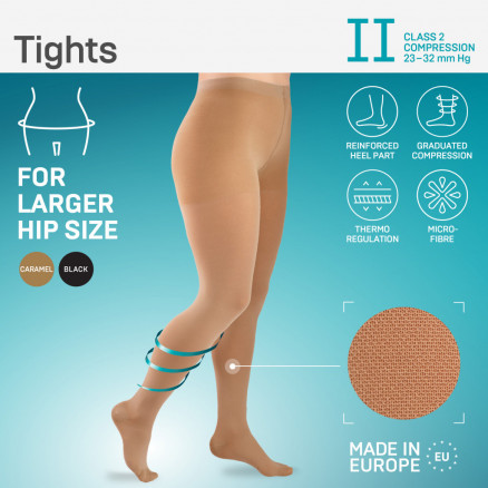 Collants de compression médicaux pour plus grandes tailles de hanches. LUX MAX.