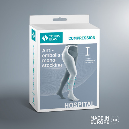 Compresión médica monocrogante con apertura de la inspección, antiembolismo, con sujetador en la parafina, unisex. Hospital