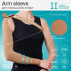 Medical compression arm sleeve with shoulder strap. LUX