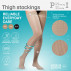 Medical compression thigh stockings, unisex