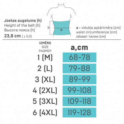 Medisinsk elastisk lumbalforsterkningskorsett.