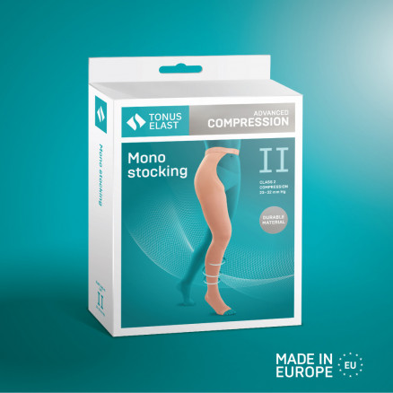 Mono-bas de compression médicale sans culotte, avec fixation sur la ceinture, unisexe. LUX