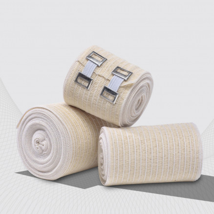 Elastic medical bandage ribbon compressive. High stretch, 100 mm