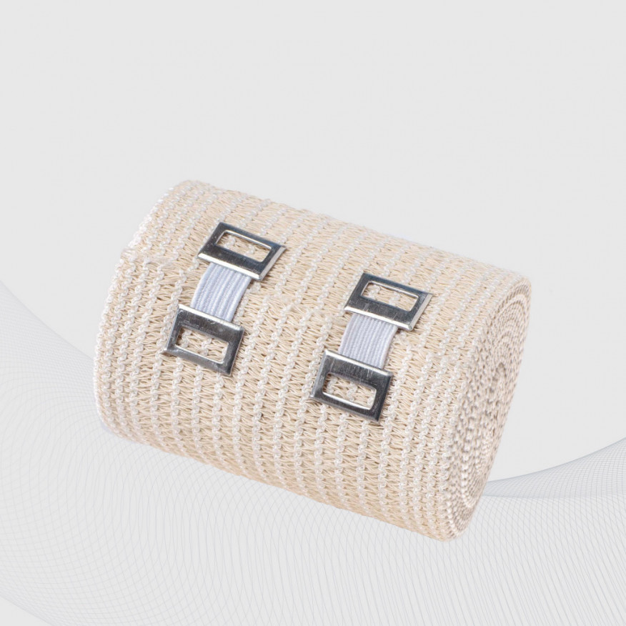 Elastic medical bandage ribbon compressive. Medium stretch, 80 mm Elastic medical bandage ribbon compressive. Medium stretch, 80 mm