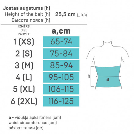 Faja abdominal postoperatoria elástica médica con inserciones traseras rígidas de material transpirable y duradero, con doble fijación. AIR