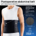 Medical elastic postoperative abdominal belt with rigid back inserts from breathable and durable material, with double fixation. AIR