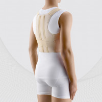 Medical elastic upper back brace with metal inserts