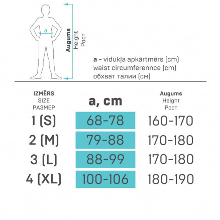 Medicininis elastinis nugaros įtvaras viršutinei ir apatinei stuburo daliai. Comfort