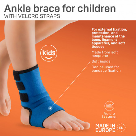 Bande pour pieds en néoprène élastique médicale, avec fixation Velcro, pour enfants. LUX