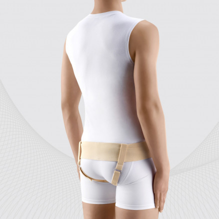 Cinturón elástico médico para el tratamiento de hernia inguinal, doble cara, con inserciones extraíbles