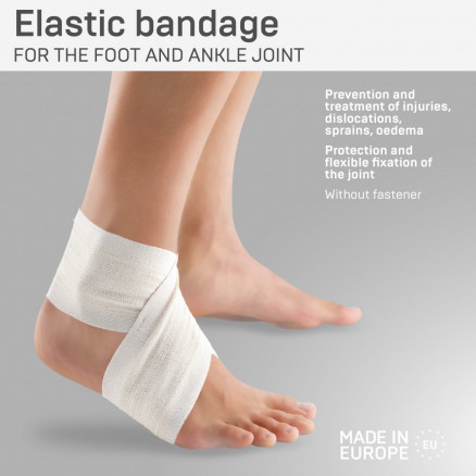 Elastic medical foot bandage (orthosis)