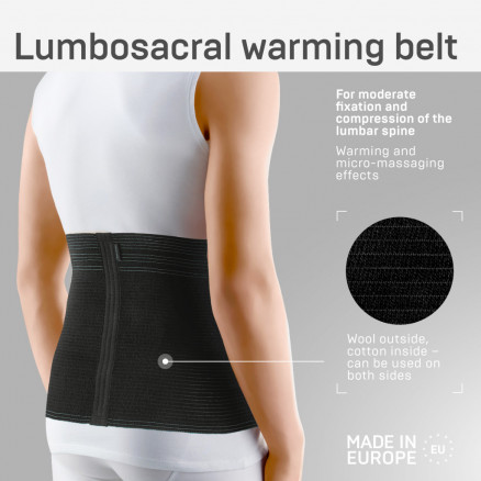 Lumbosacral warming belt