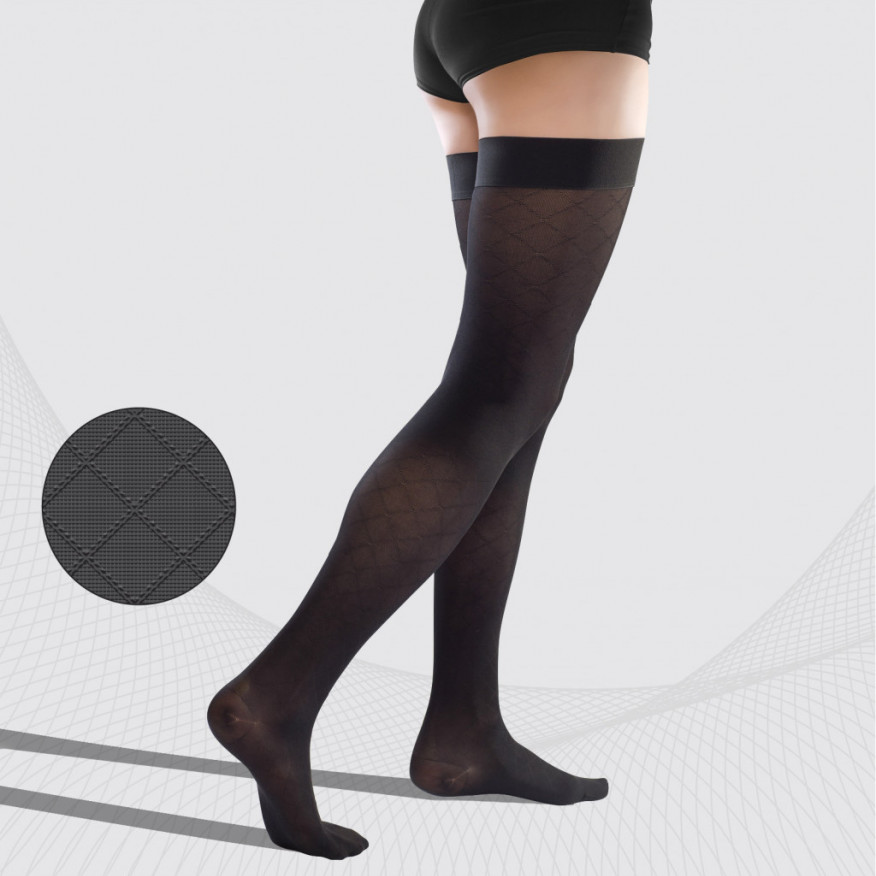 Medical compression thigh stockings patterned Tonus Elast