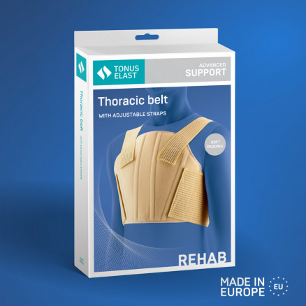 Medical elastic belt for thorax fixation