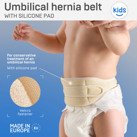 Medical elastic belt for umbilical hernia, for children