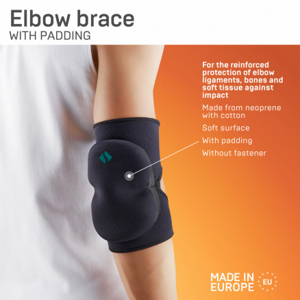 Medical elastic neoprene fixer for elbow joint, with pading