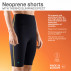 Medical elastic neoprene shorts for support and warming of hip and thigh joints