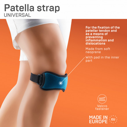 Medical neoprene bandage for fixing the patella tendons