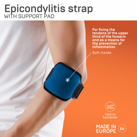 Medical neoprene bandage for the prevention and treatment of epicondylitis, universal