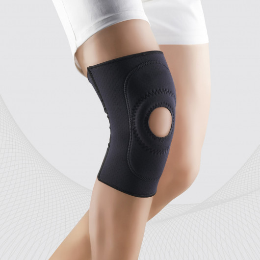 Medical neoprene knee band, with flexible inserts