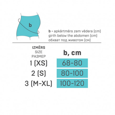 Medicinskt elastiskt graviditetsbälte, av slitstarkt och ventilerande material, AIR