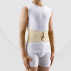 Elastic AV lumbar girdle with straps reinforced by whales