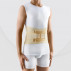 Elastic AV lumbar girdle with straps reinforced by whales
