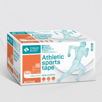 Athletic sports tape 3.8 cm x 13.7 m, non-elastic, white, 32 rolls per package