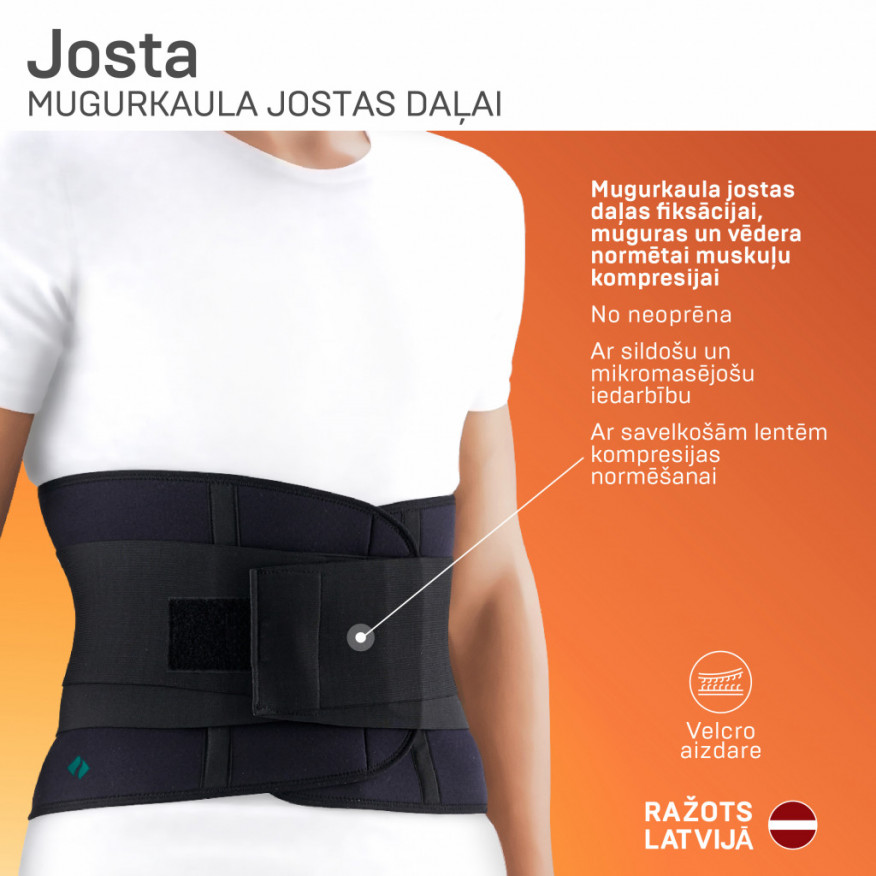 Medical elastic neoprene corset for the lumbar spine, with