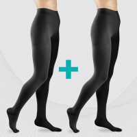 Medical compression mono-stockings without toecap, with fastener on the  waistline, unisex. LUX - Tonus Elast
