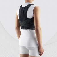 Medical elastic lumbar fixation corset from breathable and durable material  with metal inserts and straps for regulating compression, reinforced. AIR - Tonus  Elast